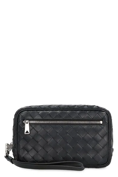 Bottega Veneta Intrecciato Small Pouch With Wristlet In Multicolor