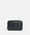 Bottega Veneta Intrecciato Small Zipped Organizing Pouch In Shadow