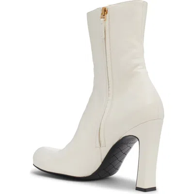 Bottega Veneta Intrecciato Sole Bootie In Off White
