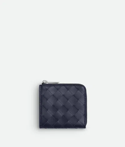 Bottega Veneta Intrecciato Square Zip Around Wallet In Multi