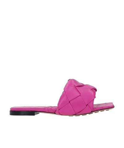 BOTTEGA VENETA INTRECCIATO SQUARE-TOE SANDALS