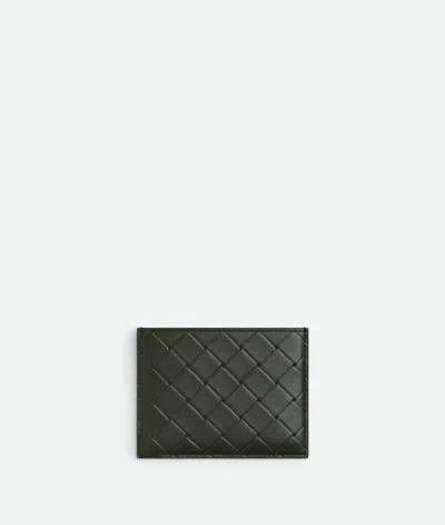 Bottega Veneta Intrecciato Stamp Credit Card Case In Brown