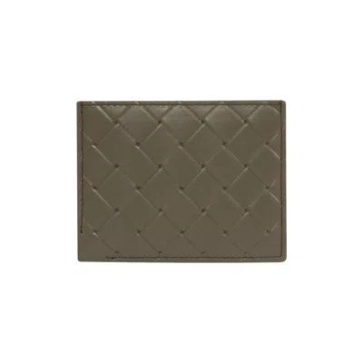 Pre-owned Bottega Veneta Intrecciato Stamp Credit Card Case 'cypress/silver' | Green | Men's Size Onesize