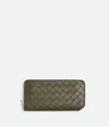 Bottega Veneta Intrecciato Stamp Zip Around Wallet