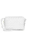 Bottega Veneta Loop Small Intrecciato Napa Shoulder Bag In White
