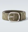 Bottega Veneta Intrecciato Suede Belt