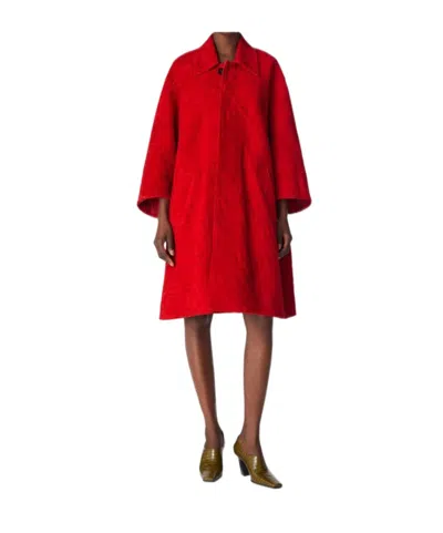 Bottega Veneta Intrecciato Suede Leather Coat