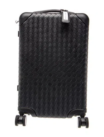 Pre-owned Bottega Veneta Intrecciato Suitcase In Black