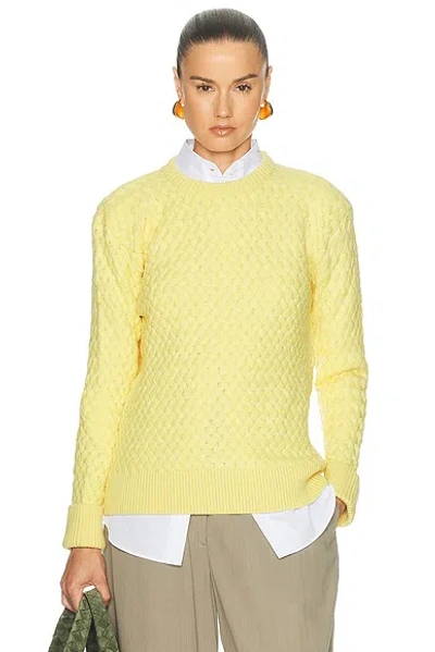 Bottega Veneta Intrecciato Sweater In Yellow