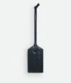 Bottega Veneta Intrecciato Tag Holder On Strap In Shadow