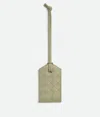 Bottega Veneta Intrecciato Tag Holder On Strap In Travertine