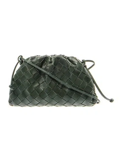 Pre-owned Bottega Veneta Intrecciato The Pouch Mini In Green