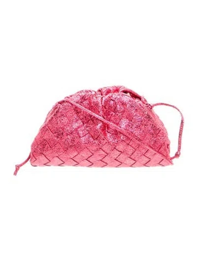 Pre-owned Bottega Veneta Intrecciato The Pouch Mini In Pink