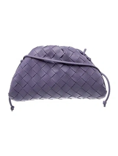 Pre-owned Bottega Veneta Intrecciato The Pouch Mini In Purple