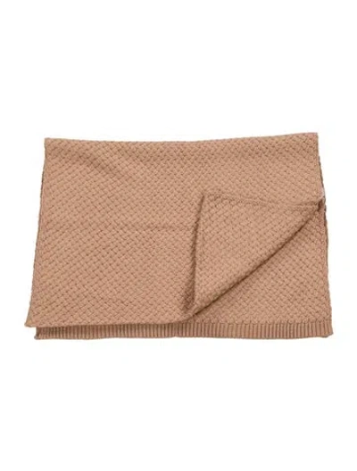Pre-owned Bottega Veneta Intrecciato Throw Blanket In Neutral