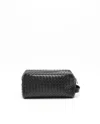 Bottega Veneta Intrecciato Toiletry Bag In Black