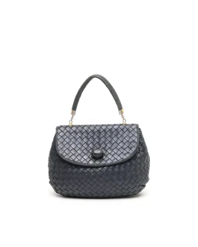 Bottega Veneta Intrecciato Top Handle Bag In Black