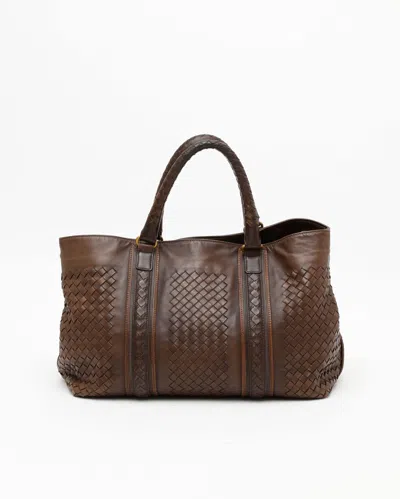 Bottega Veneta Intrecciato Tote Bag In Brown