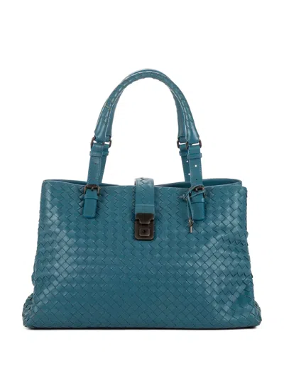 Pre-owned Bottega Veneta Intrecciato Tote Bag In Blue