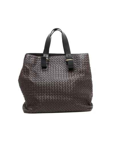 Bottega Veneta Intrecciato Tote Bag In Brown