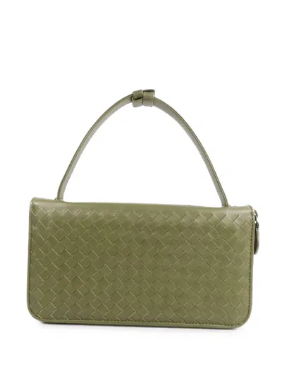 Pre-owned Bottega Veneta Intrecciato Tote Bag In Green