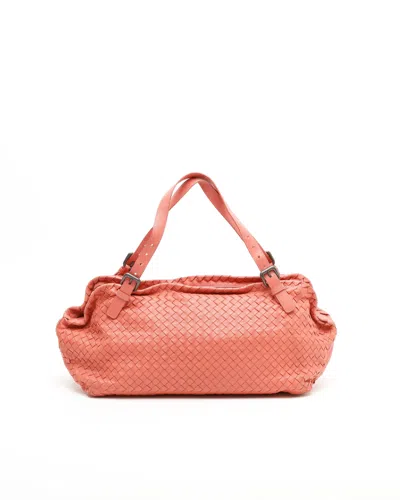Bottega Veneta Intrecciato Tote Bag In Orange