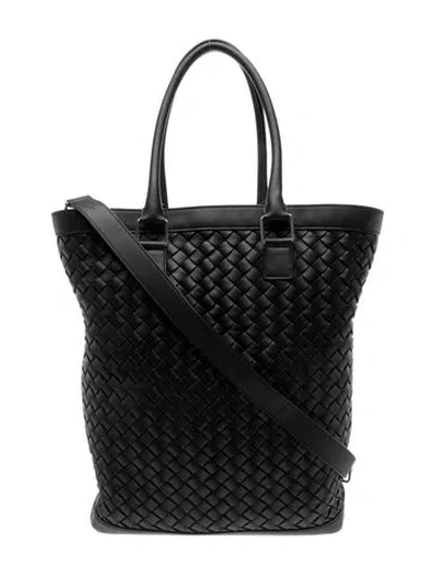Pre-owned Bottega Veneta Intrecciato Tote In Black