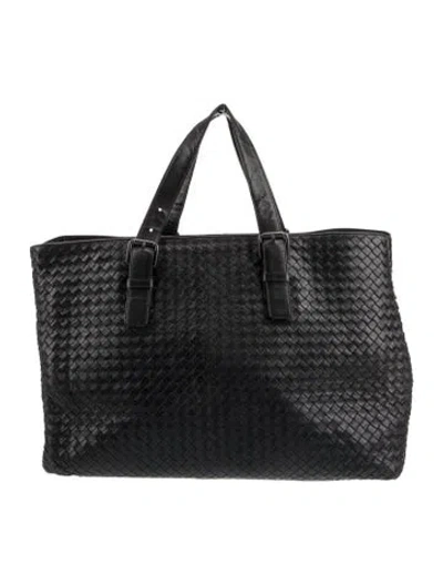 Pre-owned Bottega Veneta Intrecciato Tote In Black