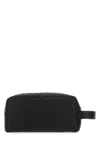 Bottega Veneta Woven Zipped Makeup Bag In Black-silver