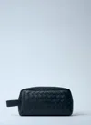 Bottega Veneta Intrecciato Travel Pouch In Black