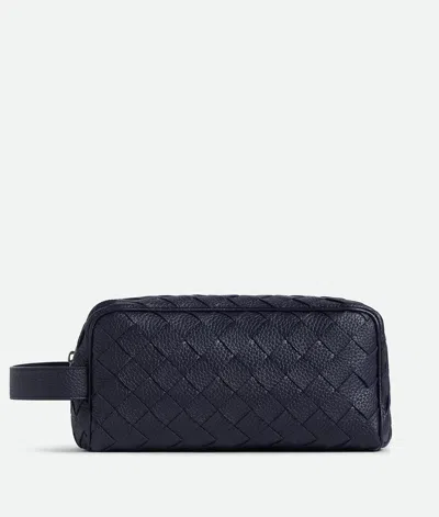 Bottega Veneta Intrecciato Travel Pouch In Black