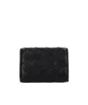Bottega Veneta Intrecciato Tri-fold Wallet In Black