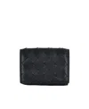 Bottega Veneta Intrecciato Trifold Wallet In Black