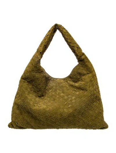 Pre-owned Bottega Veneta Intrecciato Veneta Hobo In Green