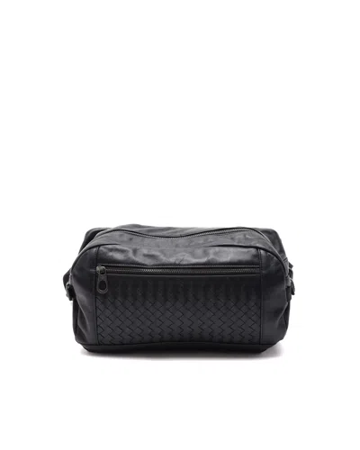 Bottega Veneta Intrecciato Waist Bag In Black