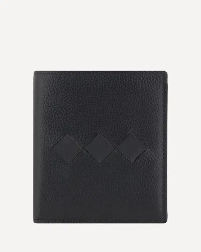 Bottega Veneta Black Tre Flap Card Case Wallet