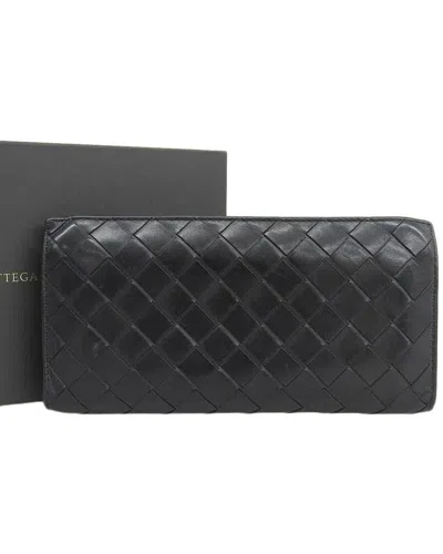Bottega Veneta Intrecciato Wallet (authentic Pre-loved) In Black