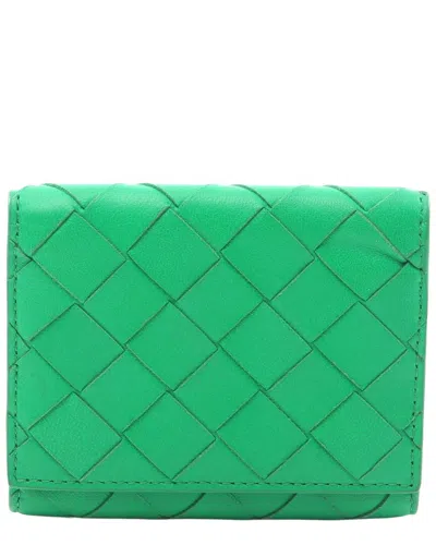 Bottega Veneta Intrecciato Wallet (authentic Pre-loved) In Green