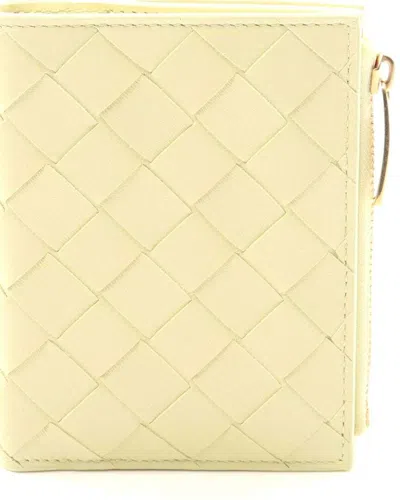 Bottega Veneta Intrecciato Wallet (authentic Pre-loved) In Yellow