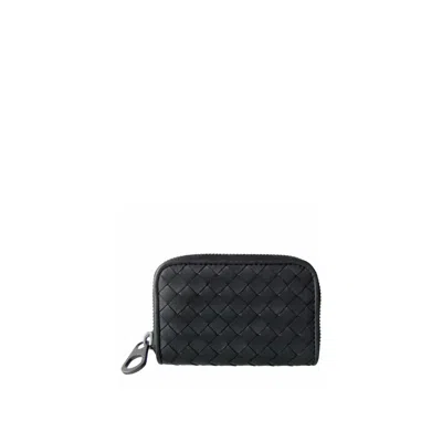 Bottega Veneta Intrecciato Wallet In Gray