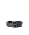Bottega Veneta Intrecciato Weave Belt In Black