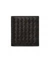 Bottega Veneta Intrecciato Weave Bifold Wallet In Black