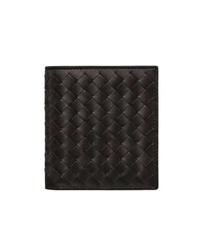 Bottega Veneta Intrecciato Weave Bifold Wallet In Black