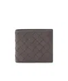 Bottega Veneta Intrecciato Weave Bifold Wallet In Black