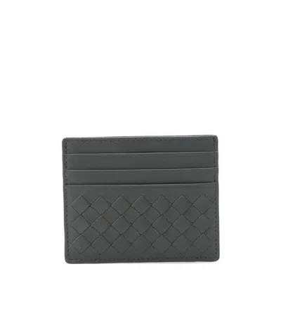 Bottega Veneta Intrecciato Weave Card Case In Black