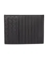 Bottega Veneta Intrecciato Weave Card Holder In Black