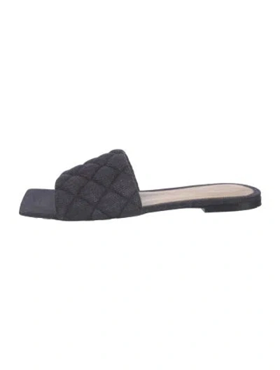 Pre-owned Bottega Veneta Intrecciato Weave Denim Flats In Blue