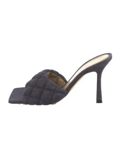 Pre-owned Bottega Veneta Intrecciato Weave Denim Sandals In Blue