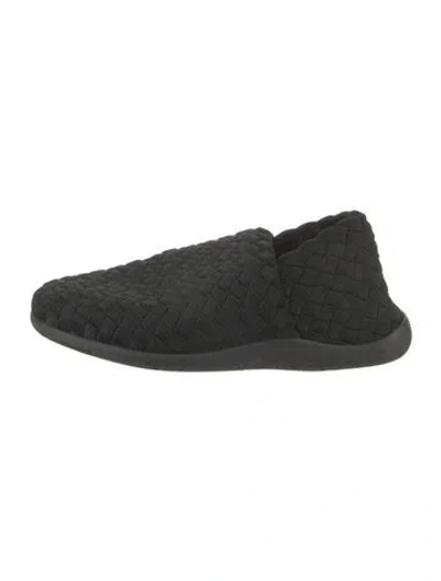 Pre-owned Bottega Veneta Intrecciato Weave Espadrilles In Black