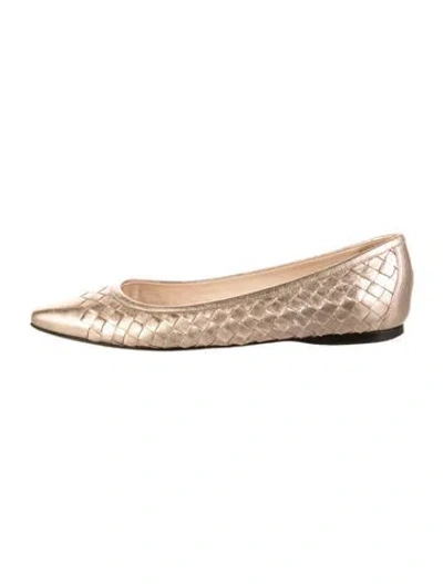 Pre-owned Bottega Veneta Intrecciato Weave Leather Ballet Flats In Multi